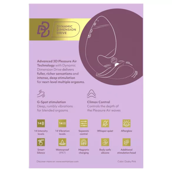 Womanizer Next Duo - Stimulateur clitoridien et point G 2en1 - rose