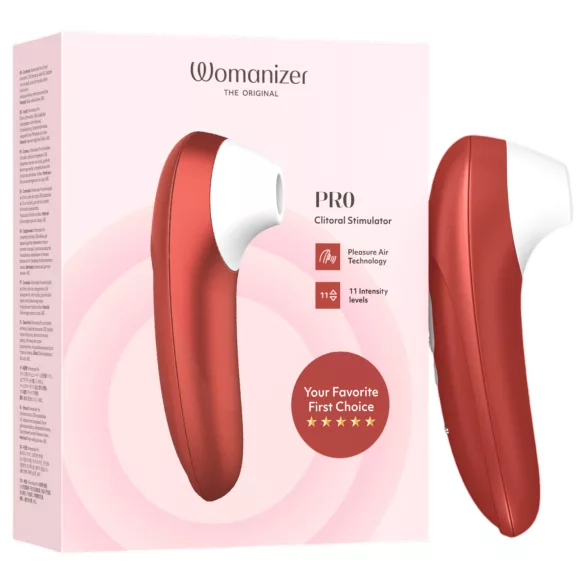 Womanizer Pro - stimulateur clitoridien à ondes d’air (rouge)
