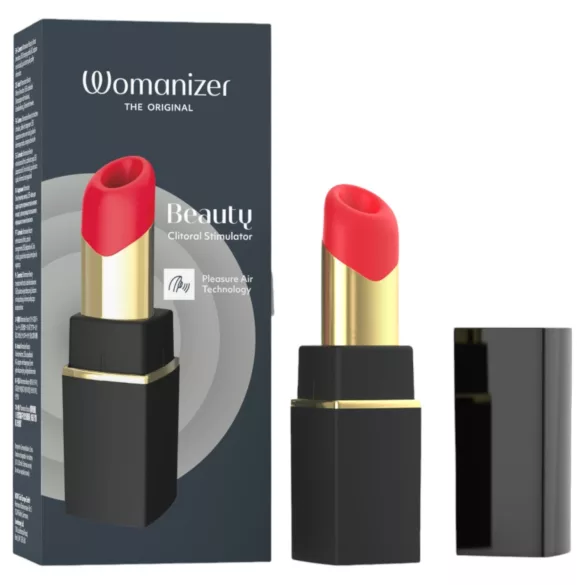 Womanizer Beauty - stimulateur clitoridien à ondes d’air en forme de rouge à lèvres (noir)