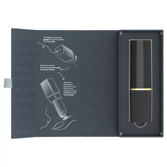 Womanizer Beauty - stimulateur clitoridien à ondes d’air en forme de rouge à lèvres (noir)