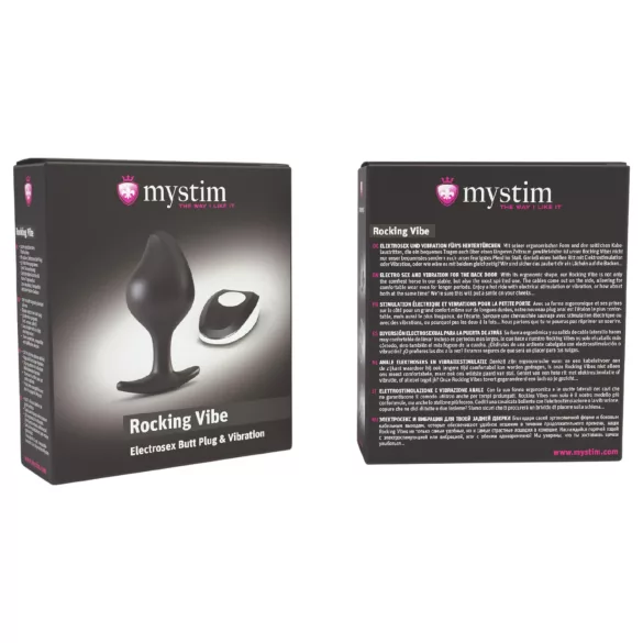 Mystim - plug anal vibrant électrostimulation - silicone noir