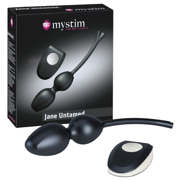 Mystim Jane Untamed - boules de geisha vibrantes duo - noir
