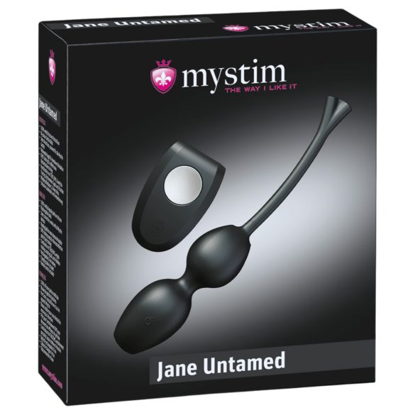 Mystim Jane Untamed - boules de geisha vibrantes duo - noir