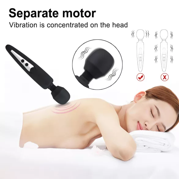 Mrow - vibromasseur rechargeable étanche - noir