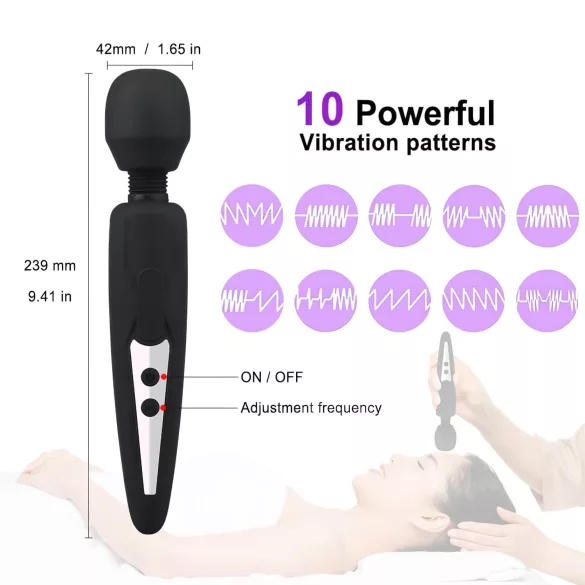 Mrow - vibromasseur rechargeable étanche - noir