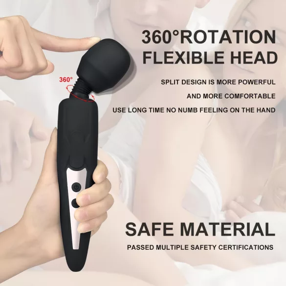 Mrow - vibromasseur rechargeable étanche - noir