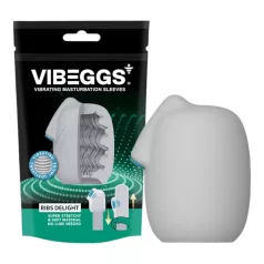 VIBEGGS Ribs Delight - œuf masturbateur vibrant - blanc