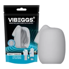 VIBEGGS Twisty Tongues - œuf vibrant masturbateur - blanc
