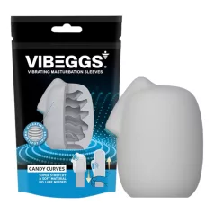 VIBEGGS Candy Curves - œuf vibrant masturbateur - blanc