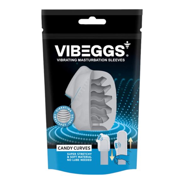 VIBEGGS Candy Curves - œuf vibrant masturbateur - blanc