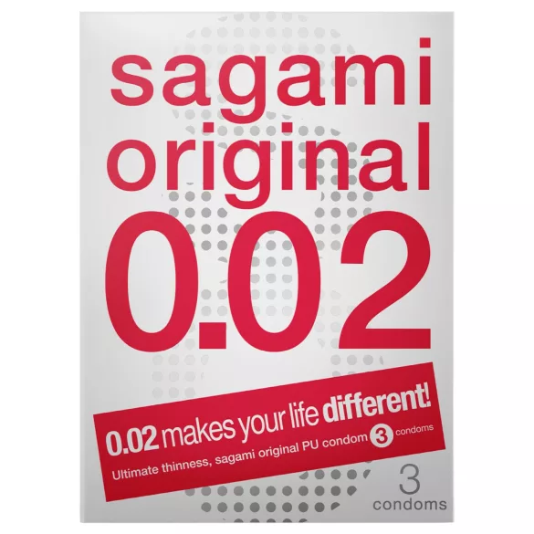 Sagami Original 0,02 - préservatif fin 55mm - boîte de 3