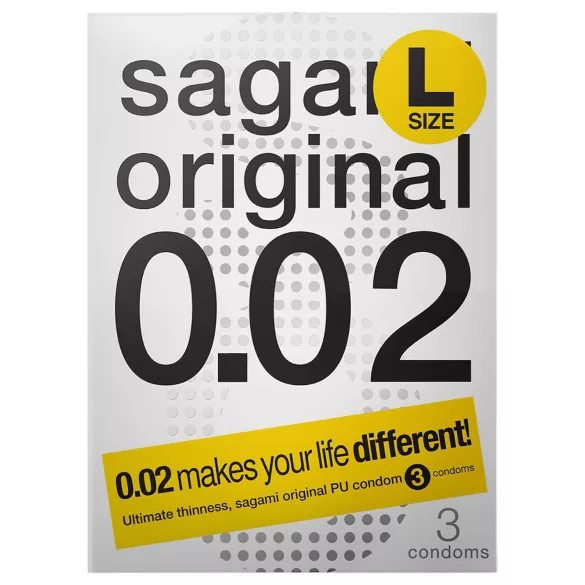 Sagami Original 0,02 L - préservatif ultra-fin - 58mm - boîte de 3