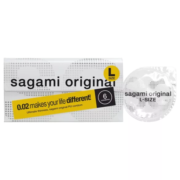 Sagami Original 0.02 L - préservatif ultra fin - 58mm - boîte de 6