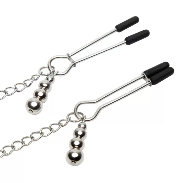 Fifty Shades of Grey - pince-tétons avec collier - métal argenté