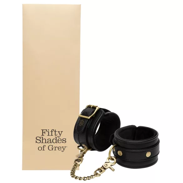 Fifty Shades of Grey - menottes de cheville - cuir noir