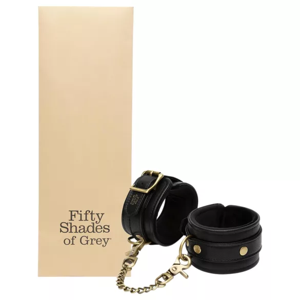 Fifty Shades of Grey - menottes de cheville - cuir noir