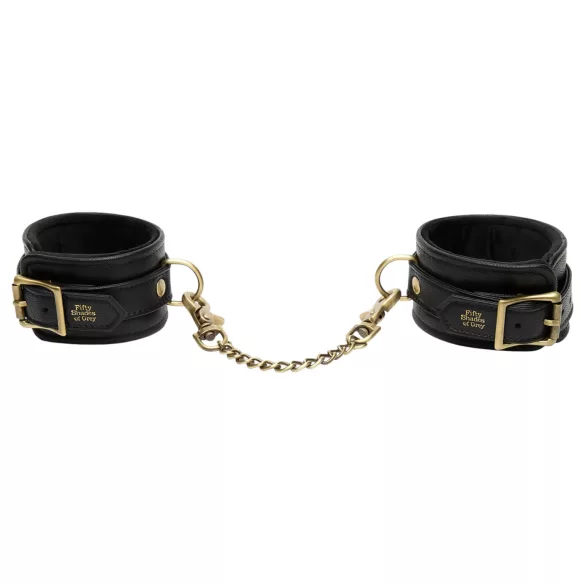 Fifty Shades of Grey - menottes de cheville - cuir noir
