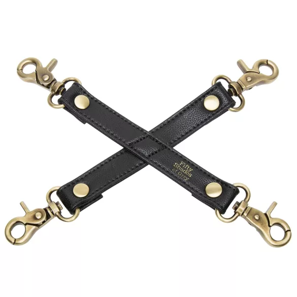 Fifty Shades of Grey - harnais de bondage croisé - cuir noir