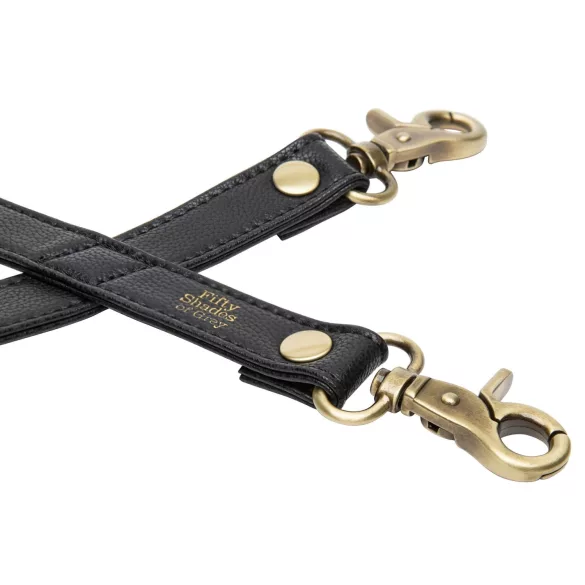 Fifty Shades of Grey - harnais de bondage croisé - cuir noir