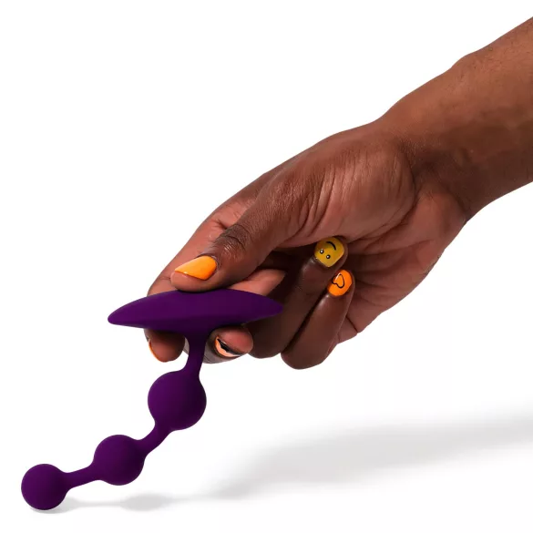 ROMP - plug anal à perles - silicone violet