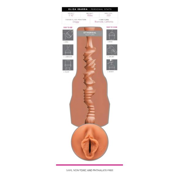 Fleshlight Eliza Ibarra Ethereal - masturbateur vagin réaliste - couleur chair
