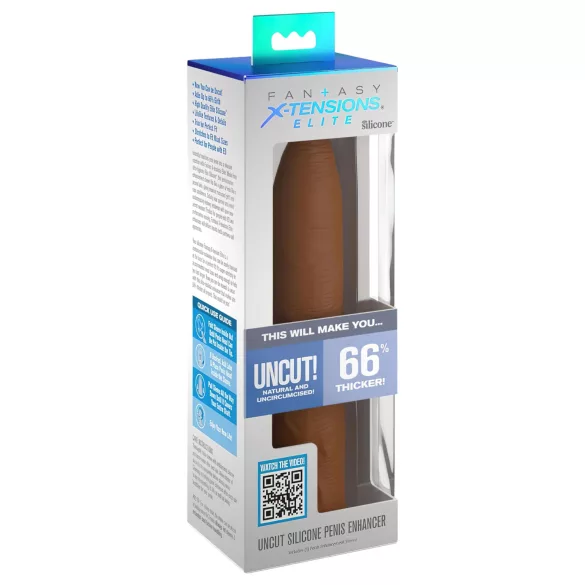 X-TENSION Elite - gaine pénis ouverte ajustable - couleur chair foncée