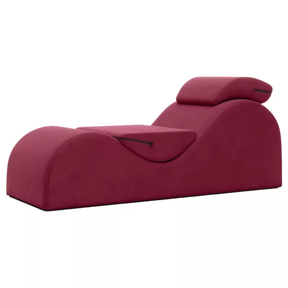 Liberator Esse Lounger - fauteuil tantra modulable 3 pièces - velours rouge