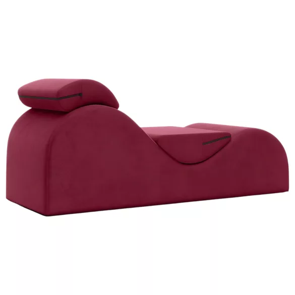 Liberator Esse Lounger - fauteuil tantra modulable 3 pièces - velours rouge