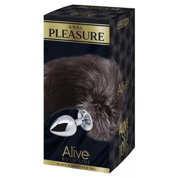 Alive Anal Pleasure - plug anal moyen queue de renard - argenté