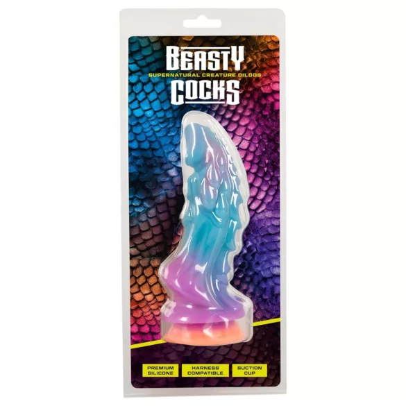 Beasty Cocks - godemichet extraterrestre en silicone - bleu orange