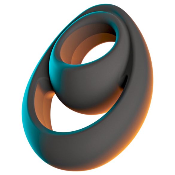 Erecto - Anneau pénis et testicules - silicone noir