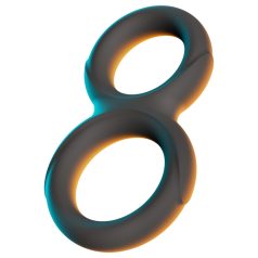 Erecto - double anneau pénien - silicone noir