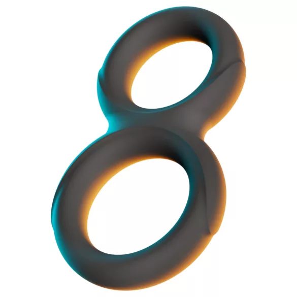 Erecto - double anneau pénien - silicone noir