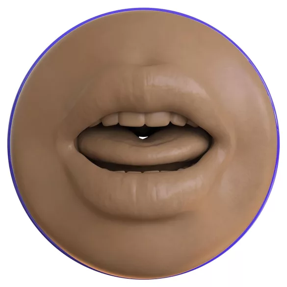 Fleshlight Boost Blow - masturbateur bouche réaliste - marron