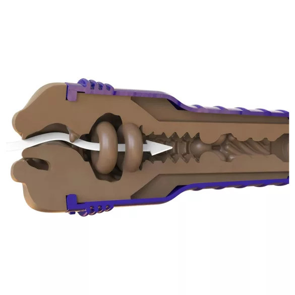 Fleshlight Boost Blow - masturbateur bouche réaliste - marron