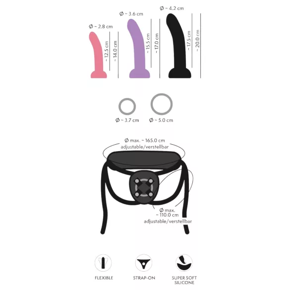 You2Toys - gode ceinture set - noir