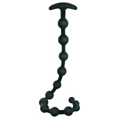 Black Velvets - plug anal à perles - silicone noir