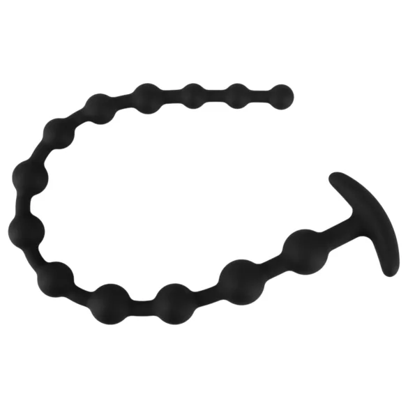 Black Velvets - plug anal à perles - silicone noir