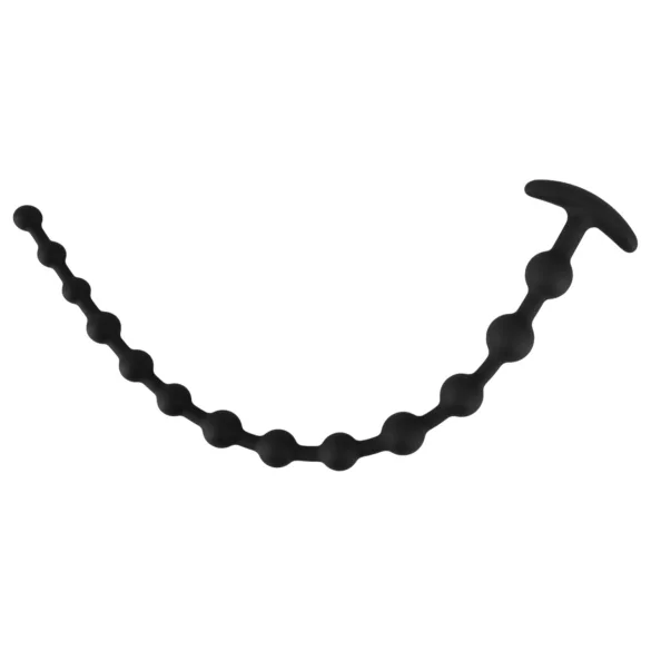 Black Velvets - plug anal à perles - silicone noir