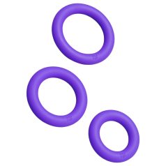   ROMP Remix Trio - set de 3 anneaux péniens - silicone violet