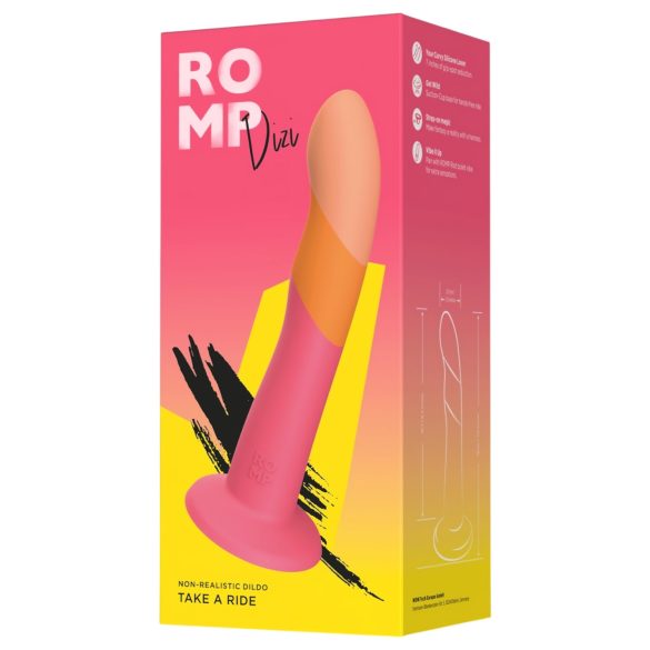 ROMP Dizi - godemichet flexible - silicone - rose orange