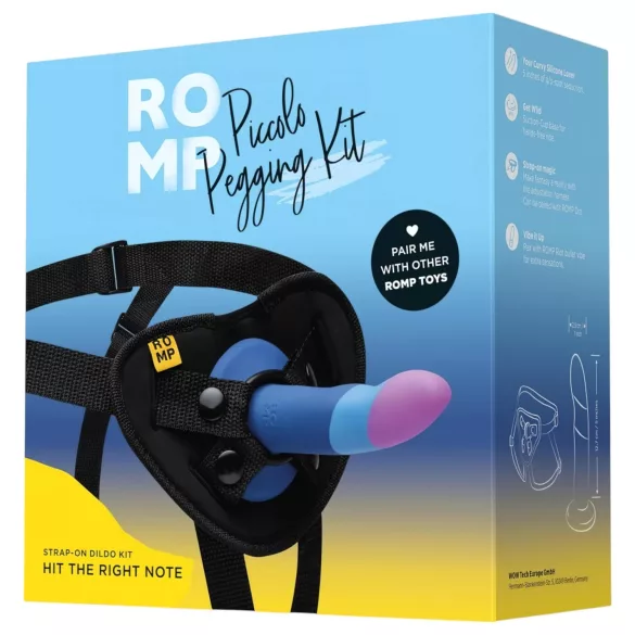 ROMP - kit pegging - noir et bleu - set de jouets anaux