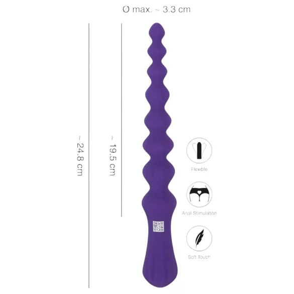 You2Toys - gode anal flexible à boules - silicone violet