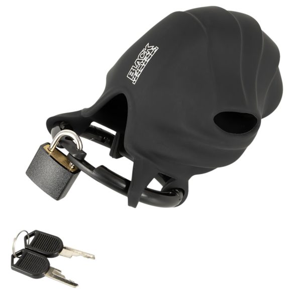 Black Velvets - cage pénis et testicules - silicone noir