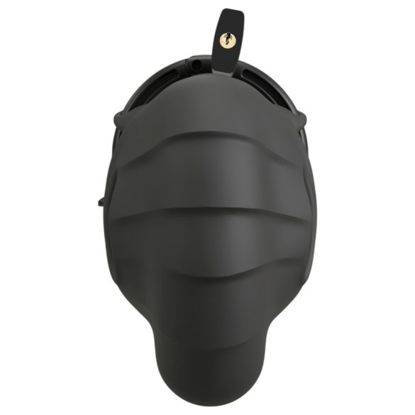 Black Velvets - cage pénis et testicules - silicone noir