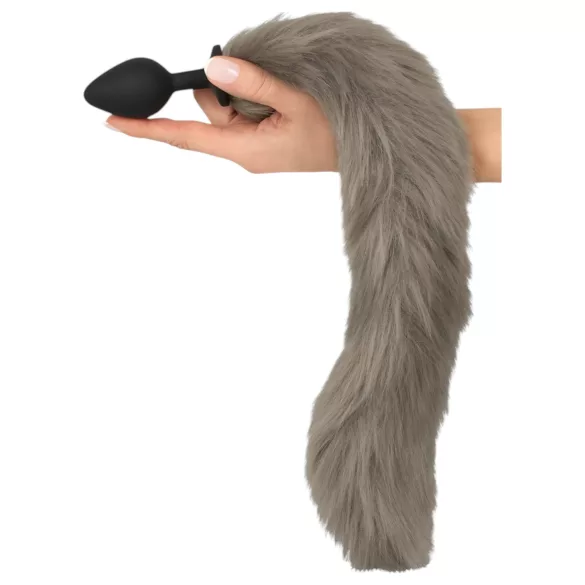 You2Toys - plug anal en silicone avec queue - gris