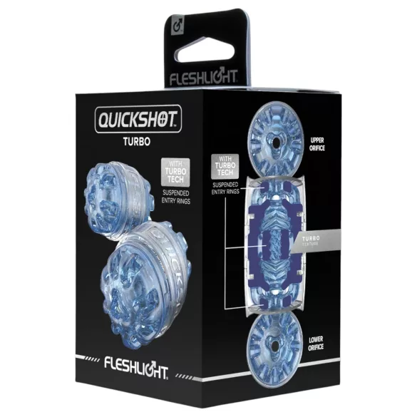 Fleshlight Quickshot Turbo - masturbateur de voyage compact - bleu