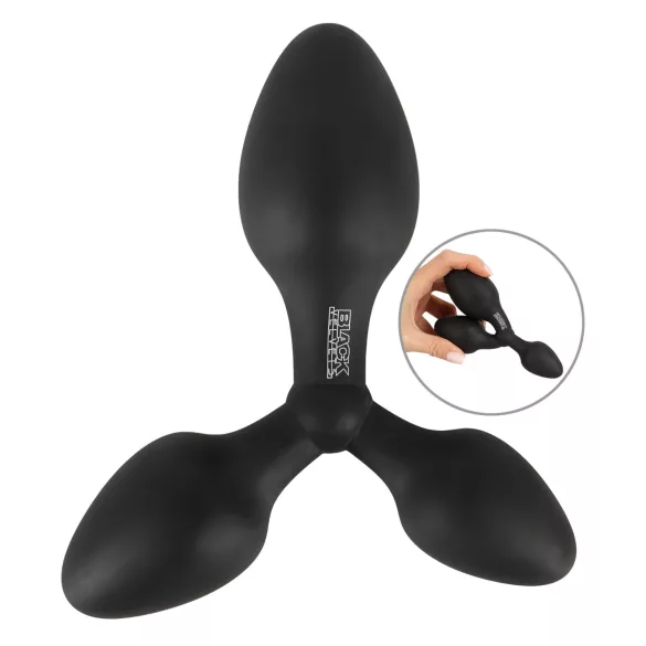 Black Velvets - plug anal triple stimulation - silicone noir