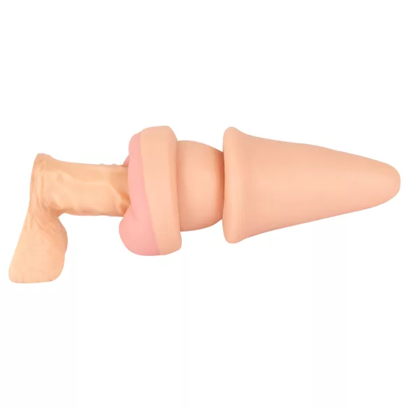 Nature Skin - plug anal et gaine pénis - couleur chair
