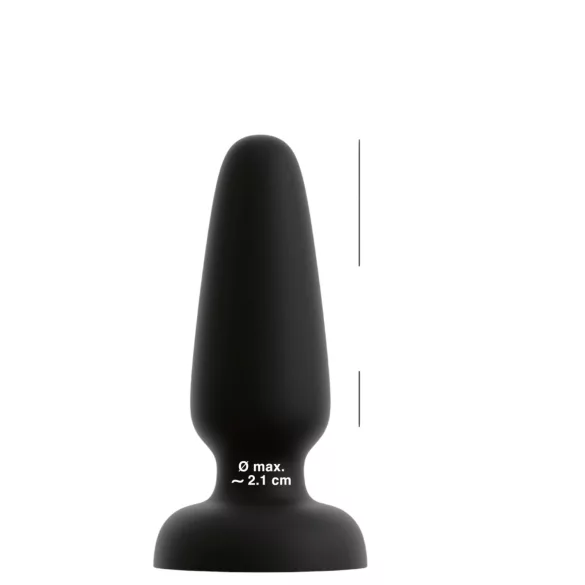 Black Velvets - plug anal en silicone avec ventouse (noir) - M